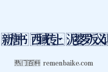 新唐书·西域传上·泥婆罗反义词是什么意思的图片